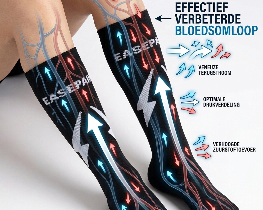 easepain compressiesokken verbeterde bloedsomloop